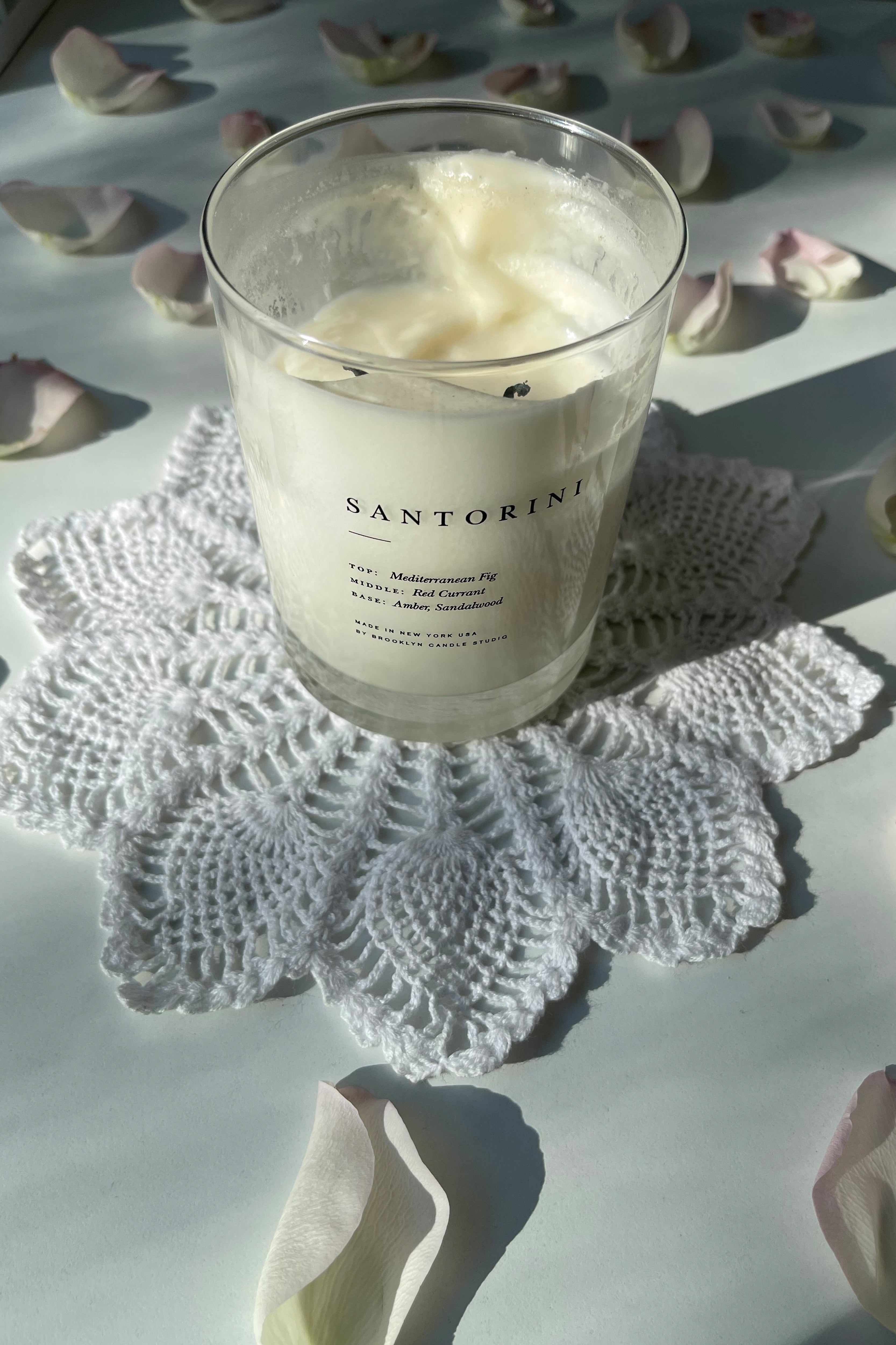 Handmade lotus crochet coaster