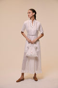 Broderie anglaise white spring dress