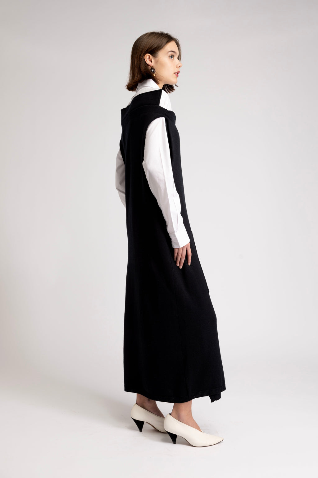 Merino wool multi-way wrap dress