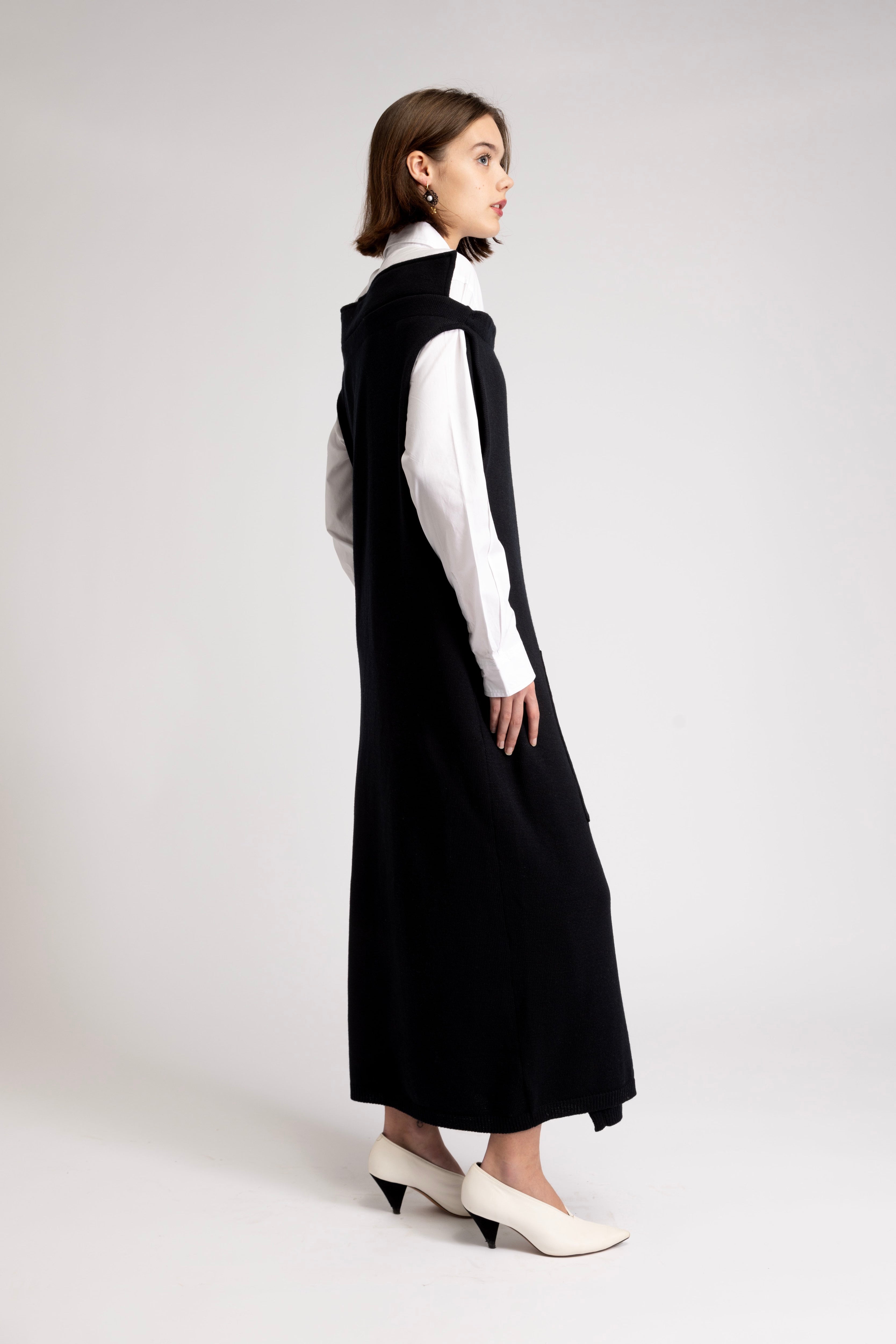Merino wool multi-way wrap dress