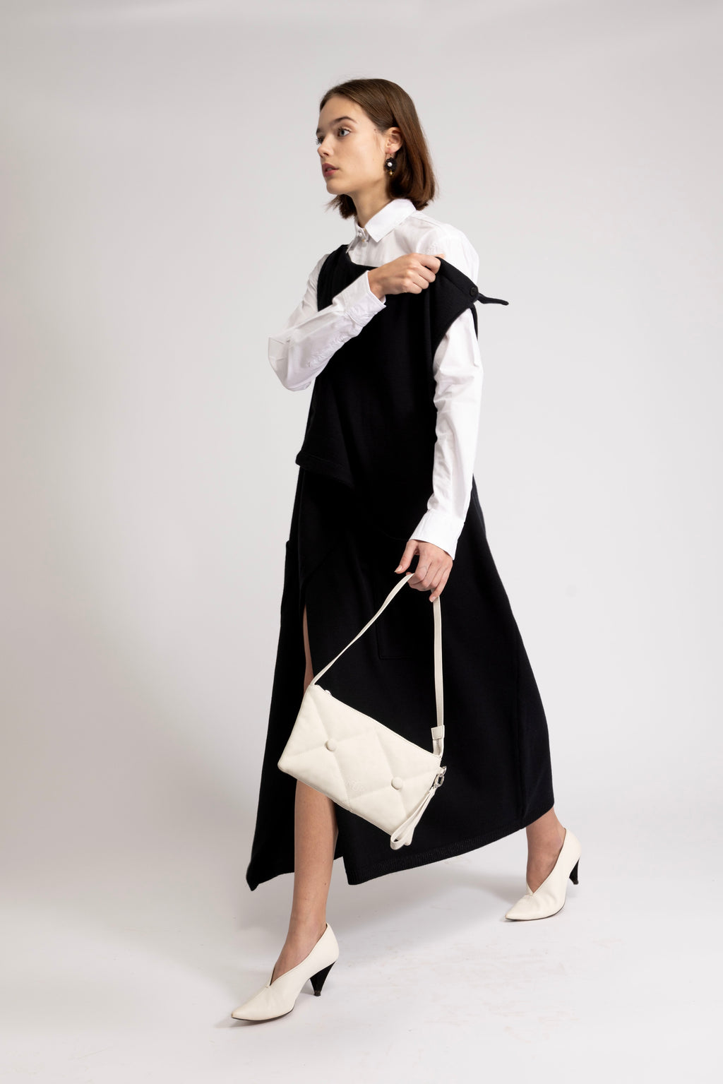 Merino wool multi-way wrap dress