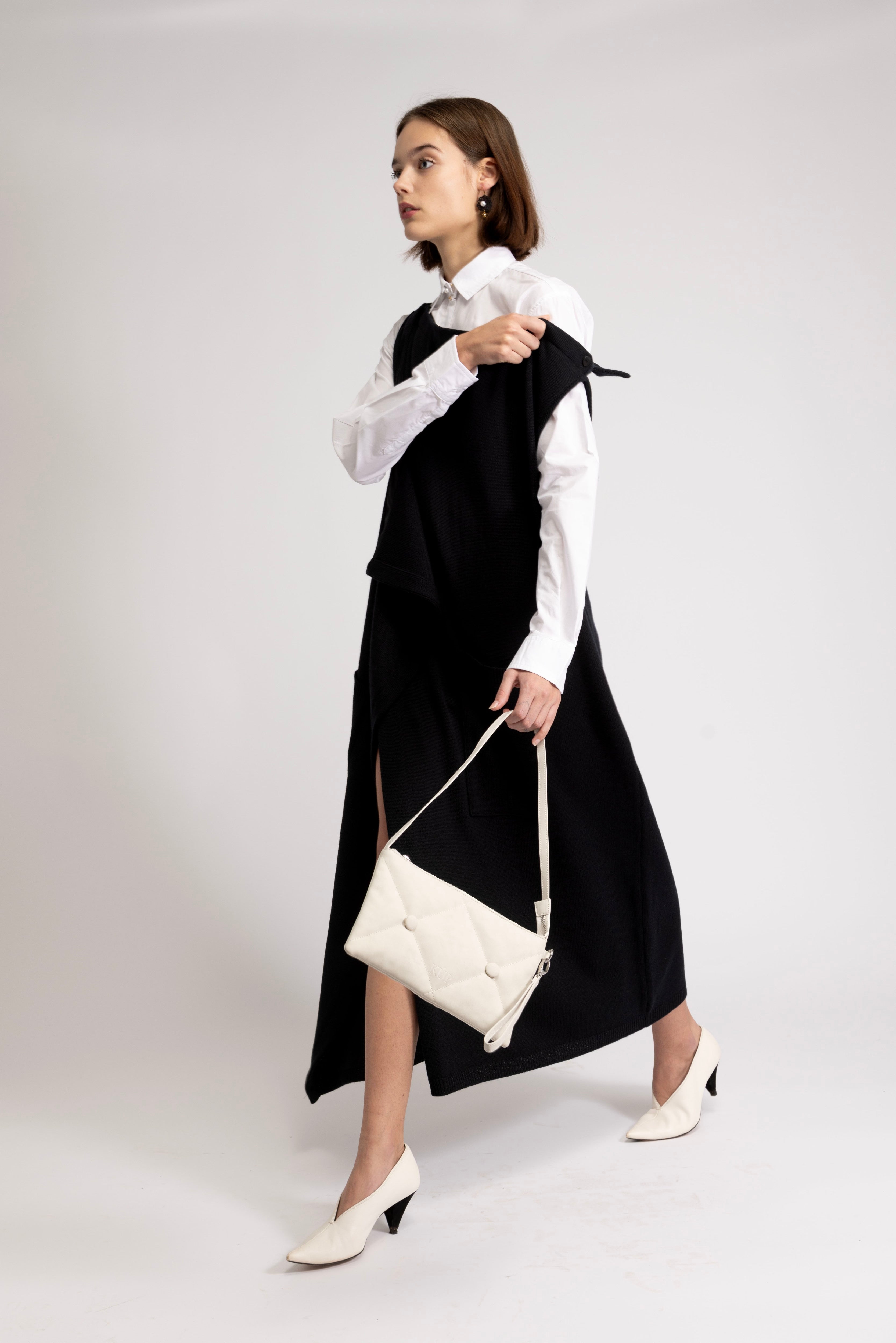 Merino wool multi-way wrap dress